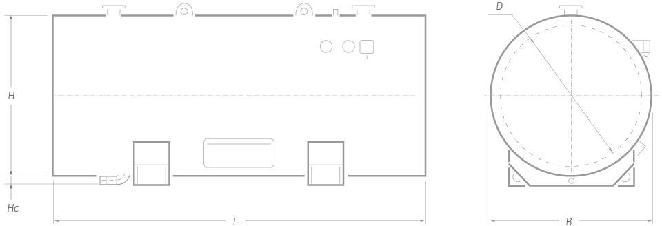 Водонагреватель 10000 литров накопительный горизонтальный