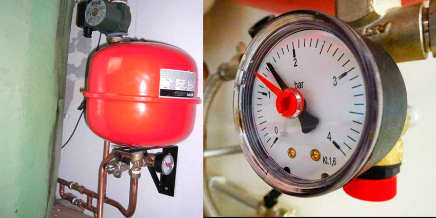 электрокотел давление в системе