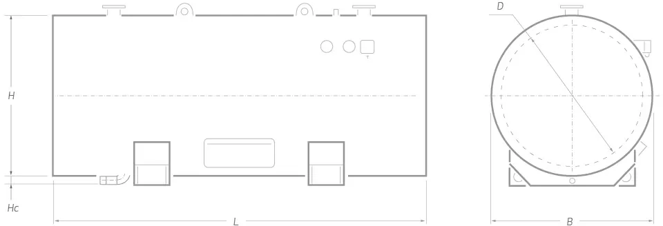 Водонагреватель 7000 литров горизонтальный Невский